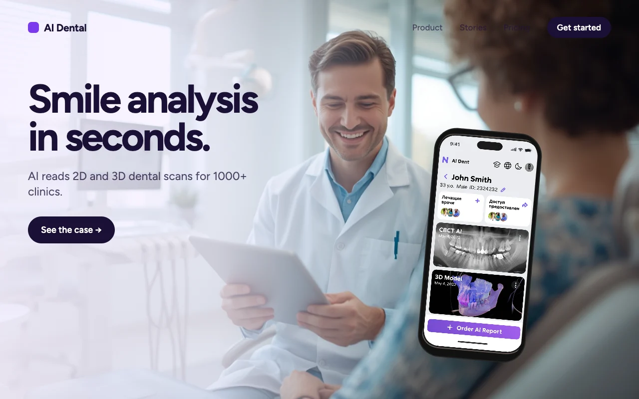 AI Dent dental diagnostics interface