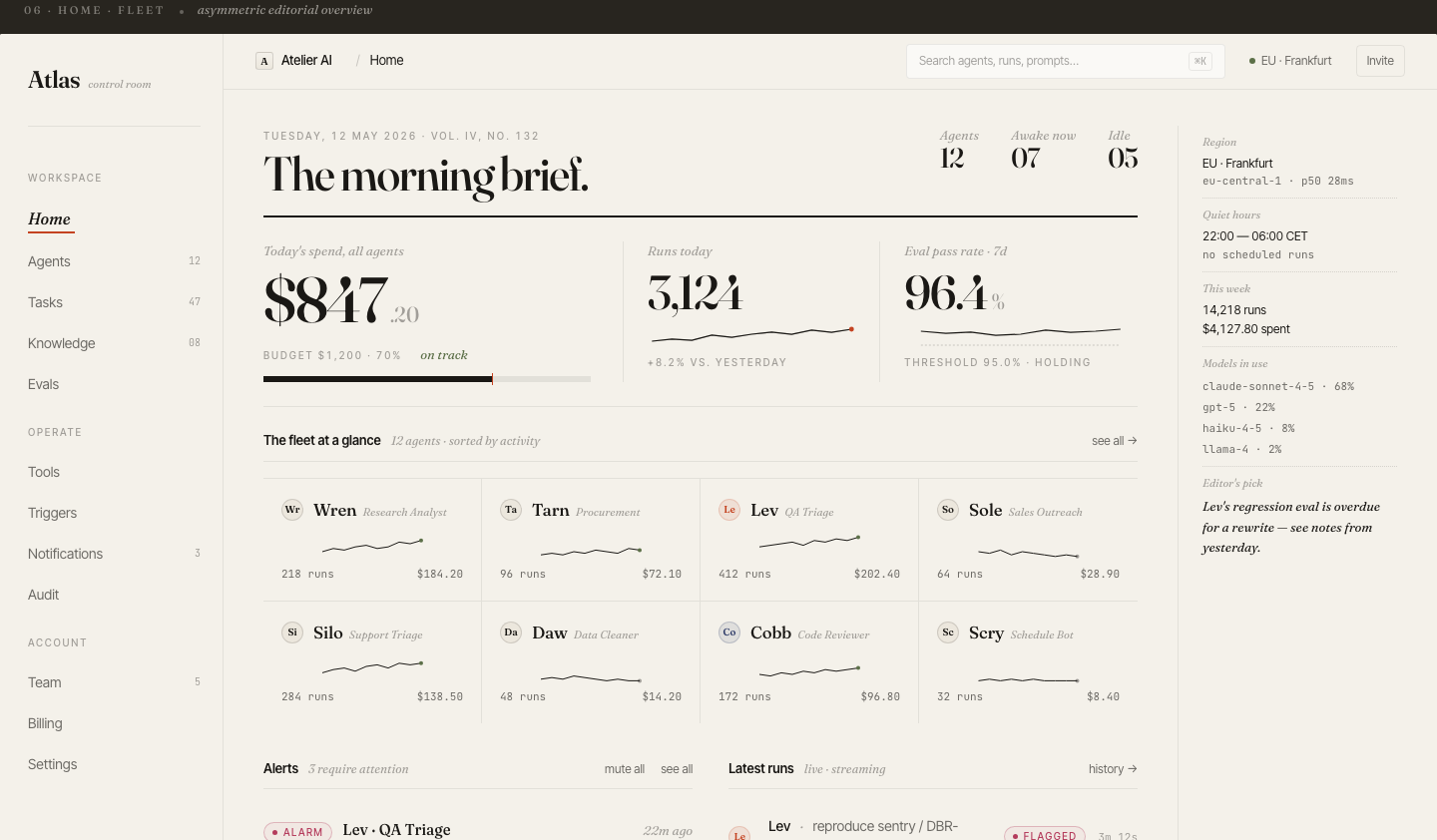 Atlas — The morning brief dashboard