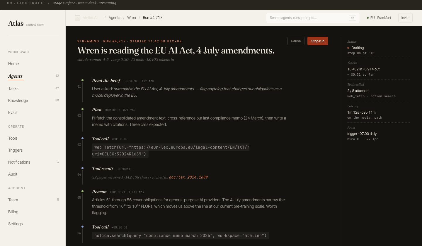 Atlas — trace explorer