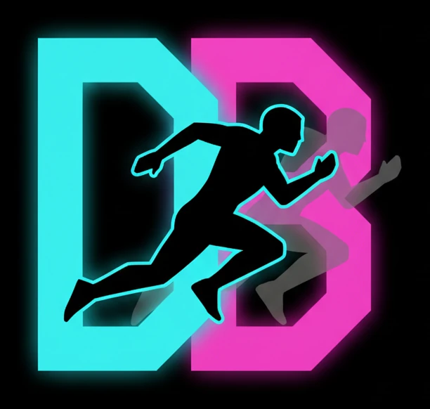 DB app icon with a running figure