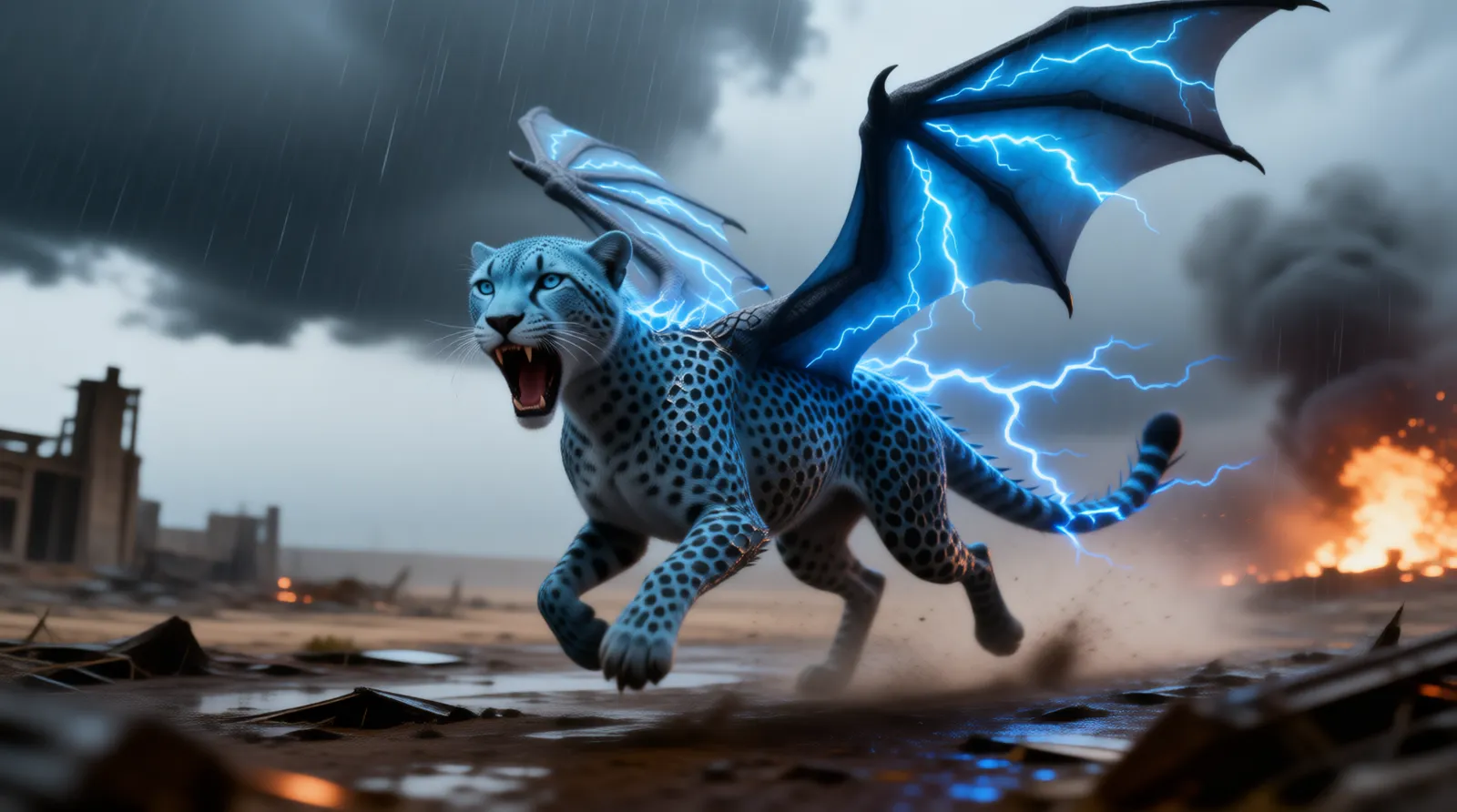 Molna running through lightning