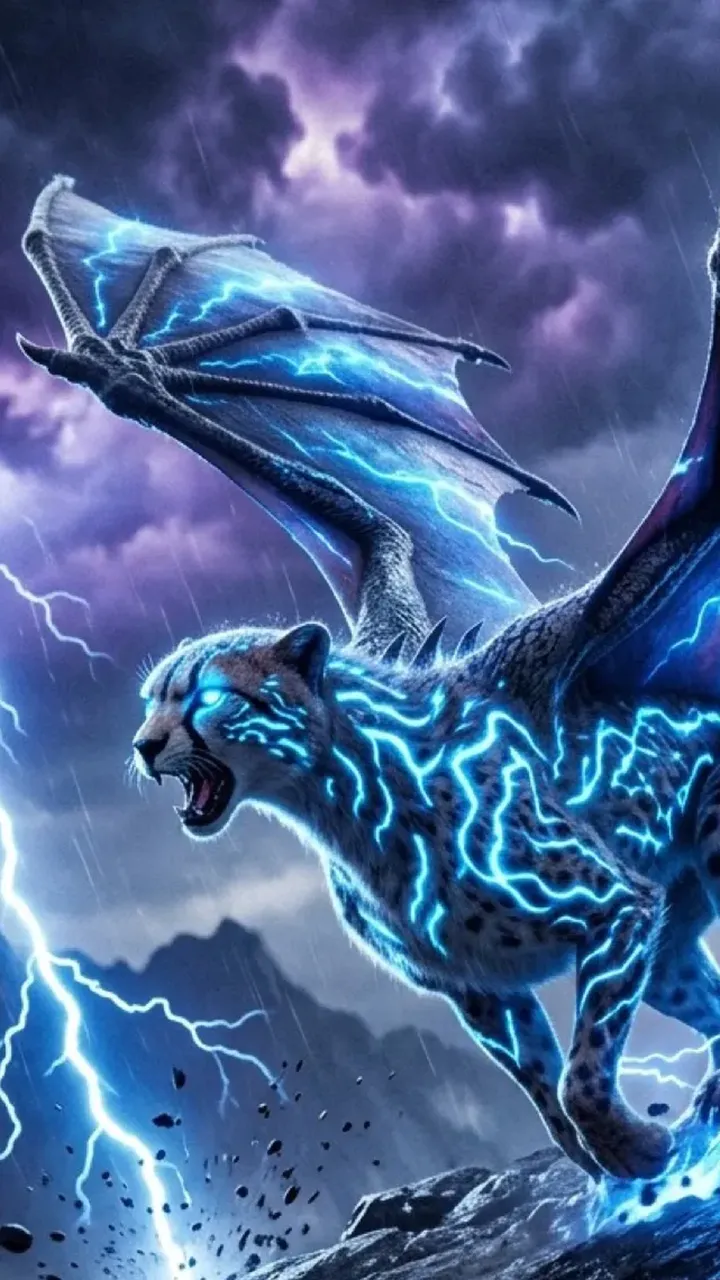 Molna, the lightning cheetah-dragon