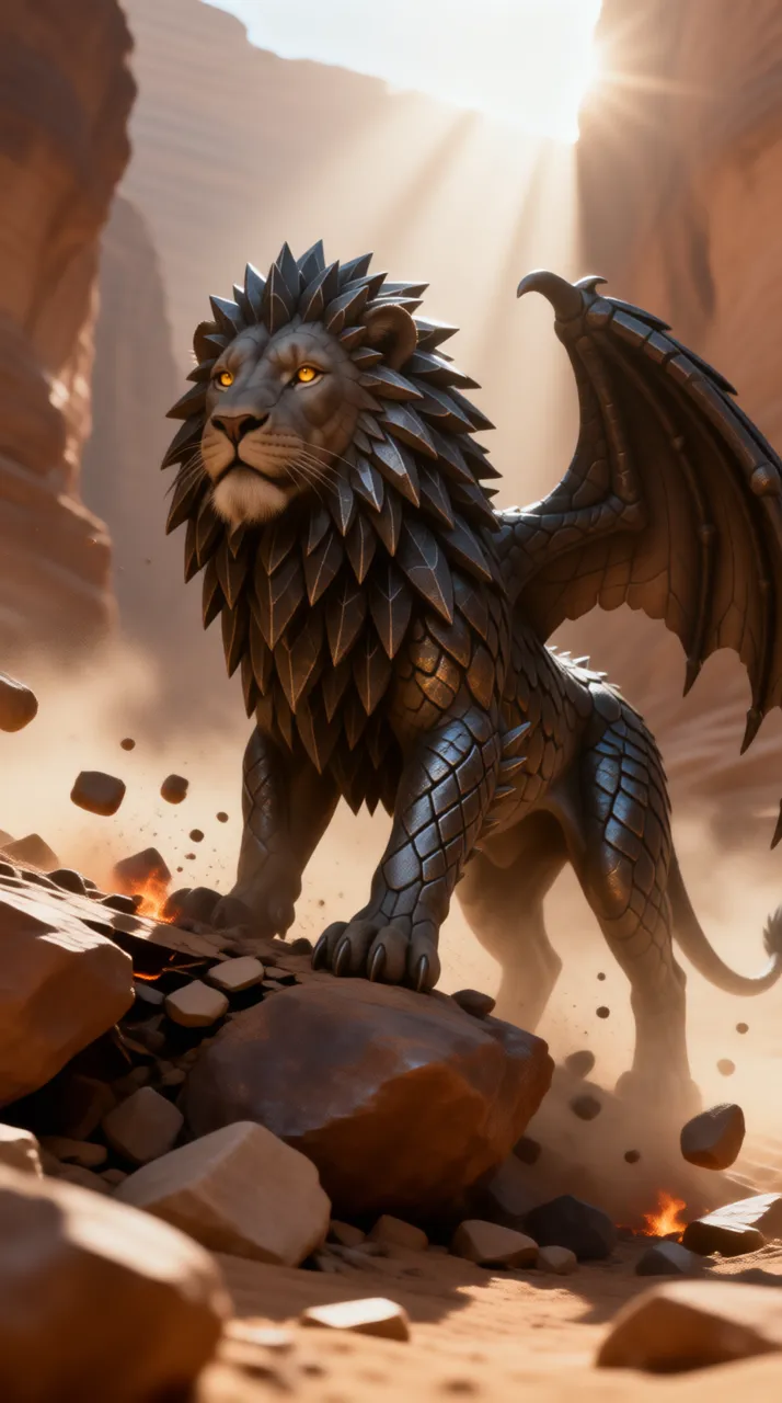 Skala, the stone lion-dragon