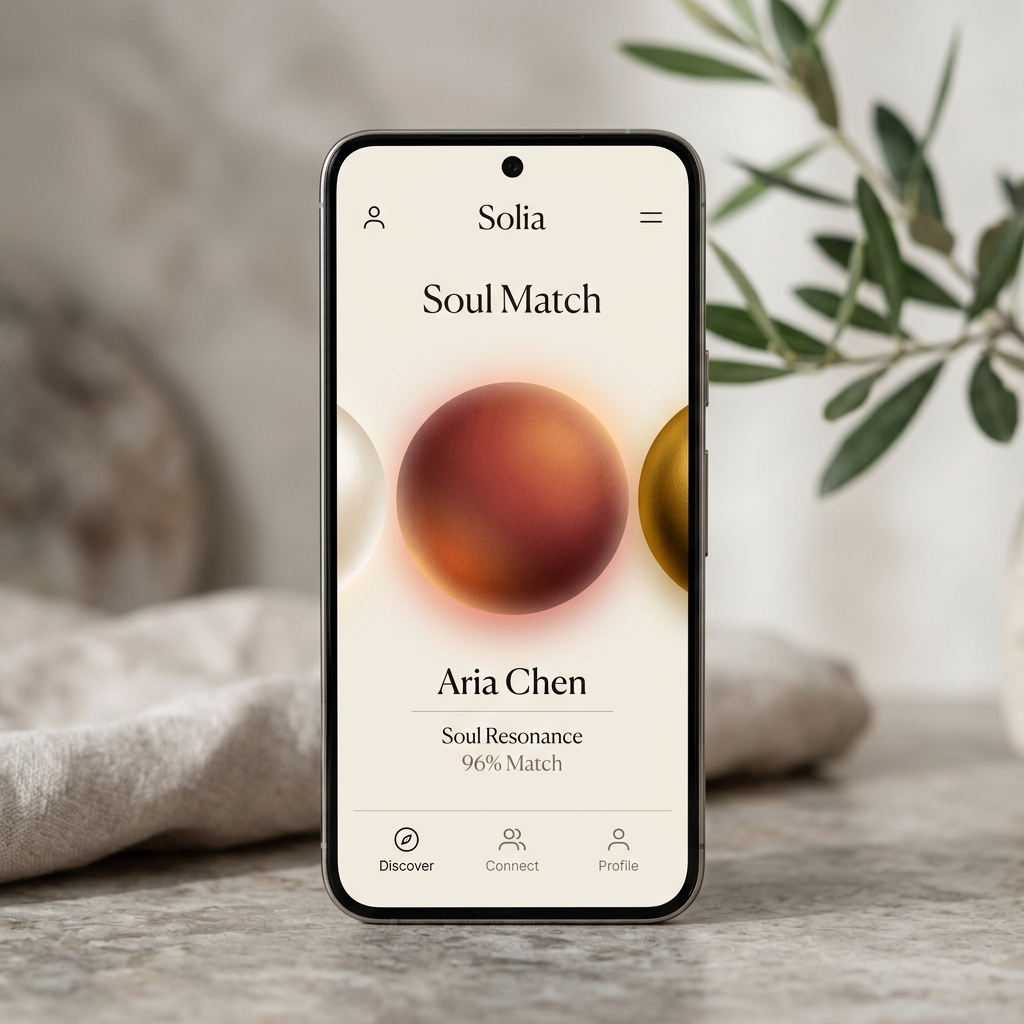 Solia — Soul Match feature screens