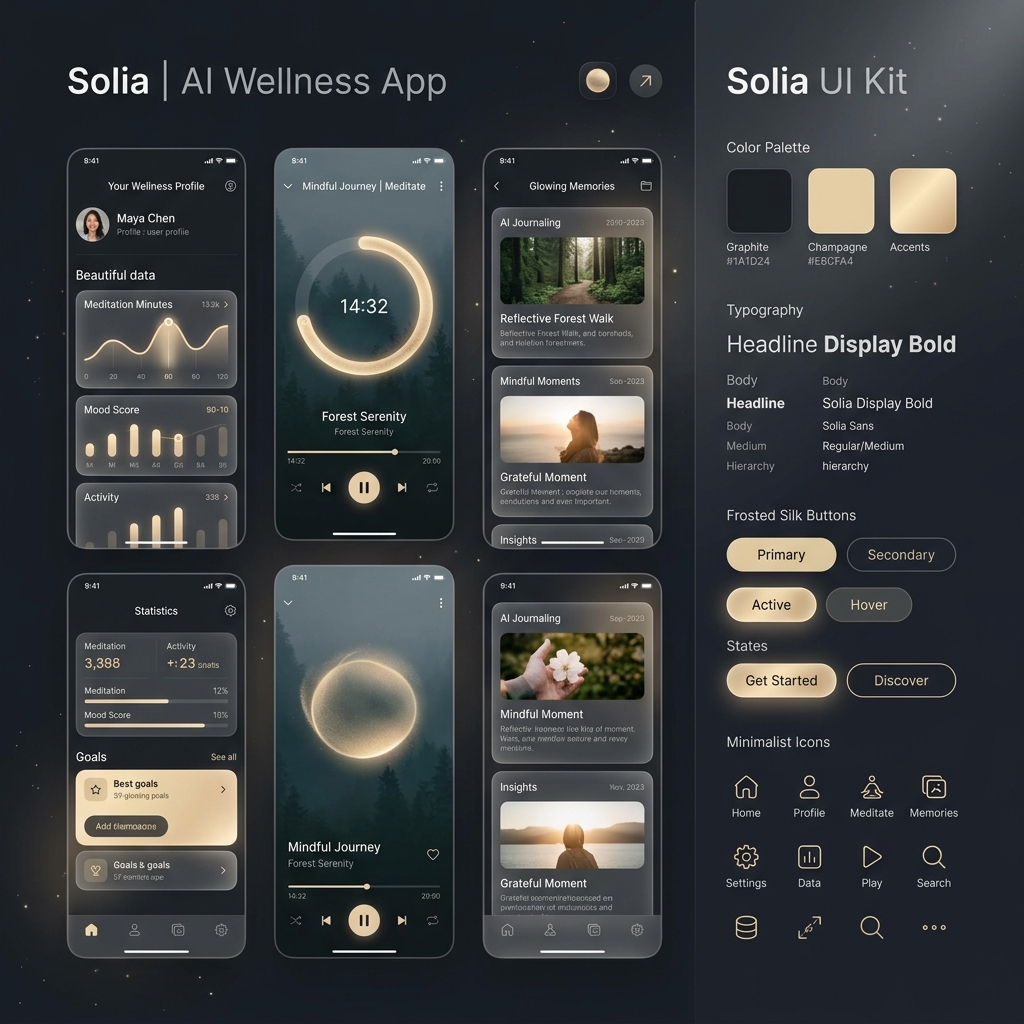 Solia UI Kit — design system components and tokens